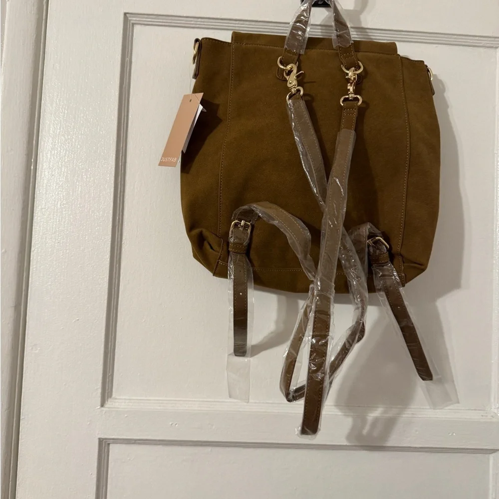 JustFab Convertible Backpack/ Crossbody Tan Bag
